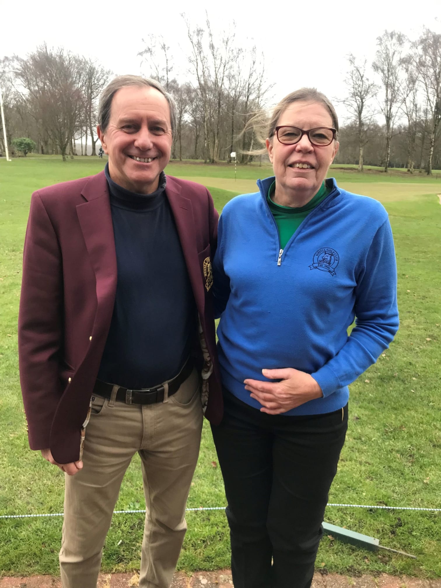 Gill Nyberg and Guy Kent at the Nevill Golf Club